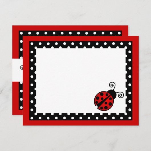 かわいい赤いクモグモのフラットありがとうノートカード ノートカード (正面/裏面)