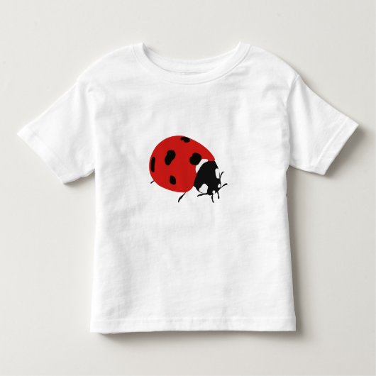 かわいい赤いクモバチのイラスト トドラーTシャツ (正面)