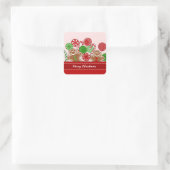 かわいい赤いクリスマスのジンジャーブレッド スクエアシール (バッグ)