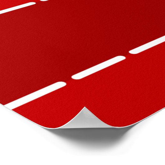 かわいい赤いクリスマスのジンジャーブレッド ポスター (角)