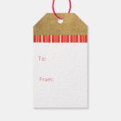 かわいい赤いクリスマスギフトラベル ギフトタグ (裏面)