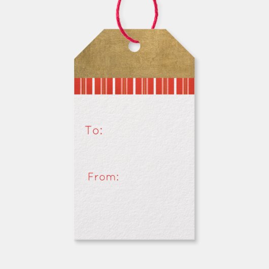 かわいい赤いクリスマスギフトラベル ギフトタグ (裏面)