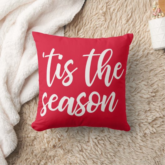 かわいい赤いクリスマスティスザシーズン装飾用クッション クッション (ブランケット)