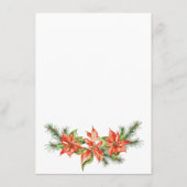 かわいい赤いクリスマストラックポインセチア移動 案内状 (裏面)