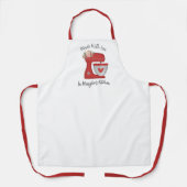 かわいい赤いクリスマスフローラケーキミキサー エプロン (正面)