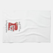 かわいい赤いクリスマスフローラベーカリーケーキミキサー キッチンタオル (横)