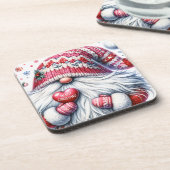 かわいい赤いクリスマス格言 コースター (左側)