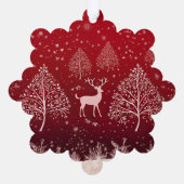 かわいい赤いクリスマス オーナメントカード (裏面)