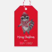 かわいい赤いクリスマス ギフトタグ (裏面)