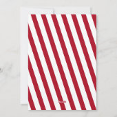 かわいい赤いジンジャーブレッドのクリスマスグリーティングフォト シーズンカード (裏面)