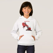 かわいい赤いスチームショベルディガー漫画イラストレーション (正面フル)