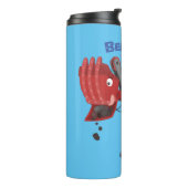 かわいい赤いスチームショベルディガー漫画イラストレーション タンブラー (回転左)