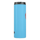 かわいい赤いスチームショベルディガー漫画イラストレーション タンブラー (裏面)