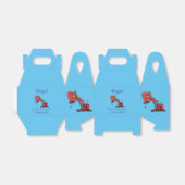 かわいい赤いスチームショベルディガー漫画イラストレーション フェイバーボックス (折り畳みなし)