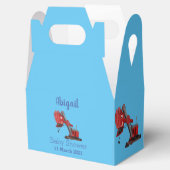 かわいい赤いスチームショベルディガー漫画イラストレーション フェイバーボックス (オープン)