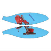 かわいい赤いスチームショベルディガー漫画イラストレーション ミニバスケットボール (パネル)