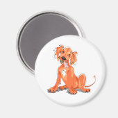 かわいい赤いセッターの子犬の写真 マグネット (正面/裏面)