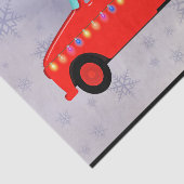 かわいい赤いトラックの猫のクリスマス 薄葉紙 (詳細)