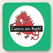 かわいい赤いドラゴンのコースターをパーソナライズ コースター (正面)