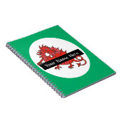 かわいい赤いドラゴンノートブックでパーソナライズ ノートブック (右側)