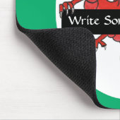 かわいい赤いドラゴンマウスパッドをパーソナライズ マウスパッド (コーナー)