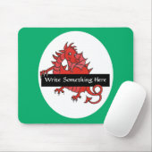 かわいい赤いドラゴンマウスパッドをパーソナライズ マウスパッド (マウス)