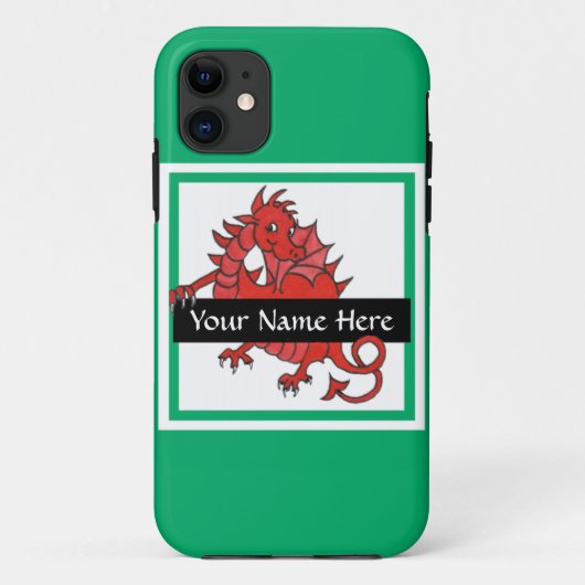 かわいい赤いドラゴンiPhone 5/5sケースをパーソナライズ Case-Mate iPhoneケース (裏面)