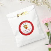 かわいい赤いノーズのトナカイのクリスマスプレゼント フェイバーバッグ (封をした状態)