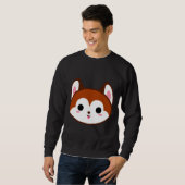 かわいい赤いハスキー スウェットシャツ (正面フル)