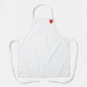かわいい赤いハートとアイエプロン エプロン (正面)
