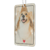 かわいい赤いハートとペット写真 カーエアーフレッシュナー (左)