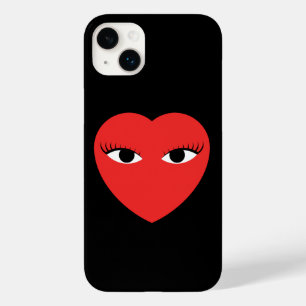 かわいい赤いハートと目のiPhoneケース Case-Mate iPhone 14 Plusケース