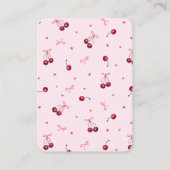 かわいい赤いハートの幸せなバレンタインデー ノートカード (裏面)