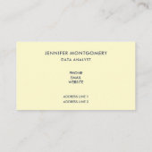 かわいい赤いハートの花と黄色の蝶 名刺 (裏面)