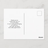 かわいい赤いハートの花のイラスト　ありがとう ポストカード (裏面)