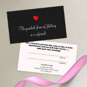 かわいい赤いハートの顧客紹介カード 紹介カード