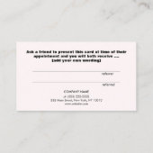 かわいい赤いハートの顧客紹介カード 紹介カード (裏面)