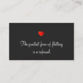 かわいい赤いハートの顧客紹介カード 紹介カード (正面)