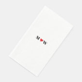 かわいい赤いハートカスタムカップルのモノグラムイニシャル (コーナー)