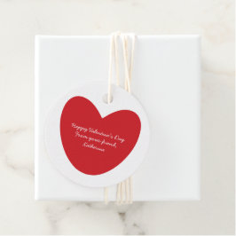 かわいい赤いハートキッズクラスルームバレンタインデー フェイバータグ