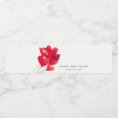 かわいい赤いハートバルーン甘い赤ちゃんシャワー ペットボトルラベル (シングルラベル)