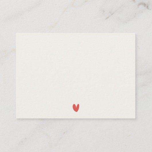 かわいい赤いハートバルーン赤ちゃんシャワー本 エンクロージャーカード (裏面)