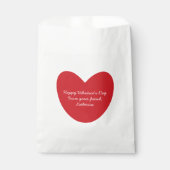 かわいい赤いハートバレンタインデーの子供教室 フェイバーバッグ (正面)