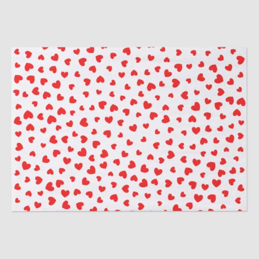 かわいい赤いハートバレンタインデー 薄葉紙 (正面)