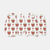 かわいい赤いハートバレンタインパーティー フェイバーボックス (折り畳みなし)