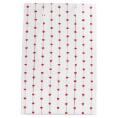 かわいい赤いハートバレンタイン抱き枕 ミディアムペーパーバッグ (裏面)