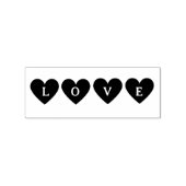 かわいい赤いハートラブ ラバースタンプ (インプリント)