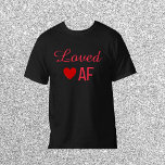 かわいい赤いハート大好きAF Tシャツ<br><div class="desc">可愛い愛されたAF Tシャツ赤いハートとレタリング。</div>