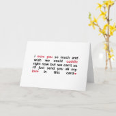 かわいい赤いハート恋しく思Iユー カード (黄色い花)