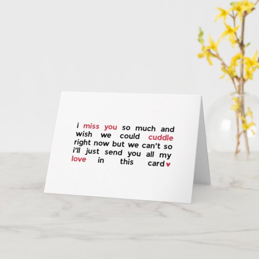 かわいい赤いハート恋しく思Iユー カード (黄色い花)